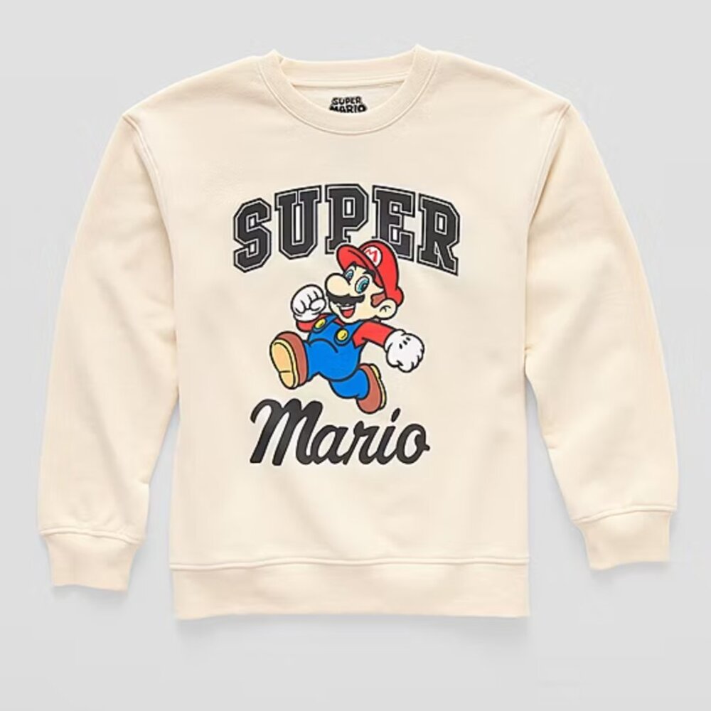 NEW Super Mario Crewneck Sweater - Kids Size XL (18-20)